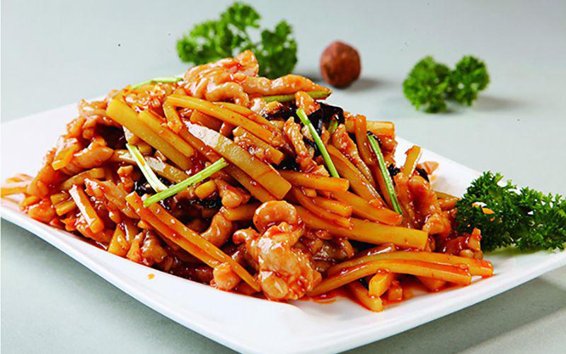 鱼香肉丝盖饭