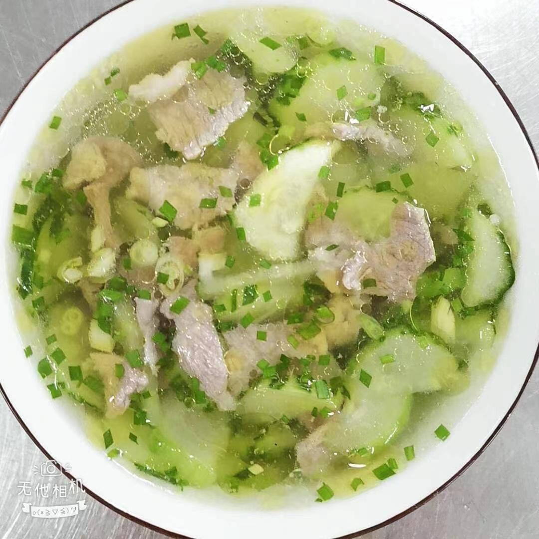 青瓜肉片汤