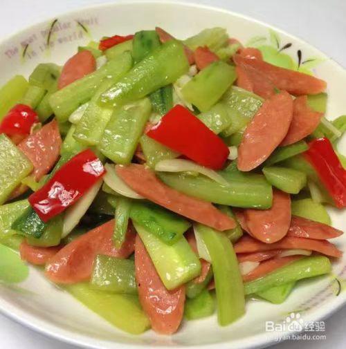 青瓜炒火腿肠