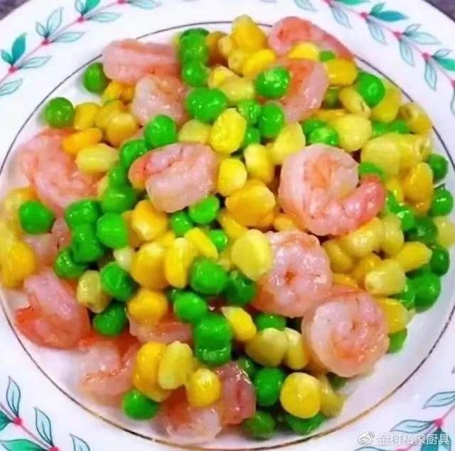 青豆虾仁玉米